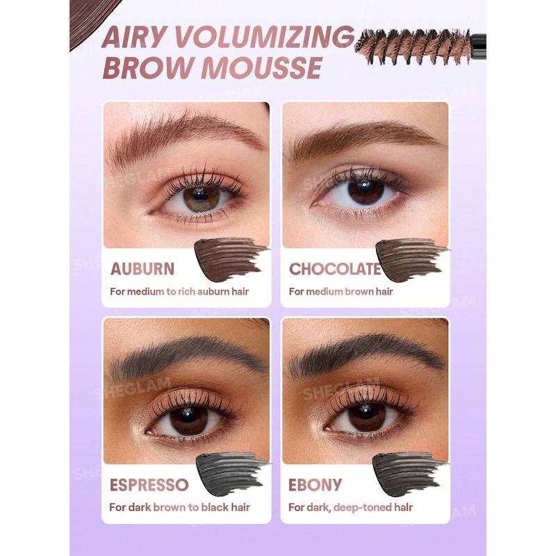 موس رنگی و حجم‌دهنده ابرو شیگلم رنگ Chocolate | SHEGLAM Airy Tinted Volumizing Brow Mousse