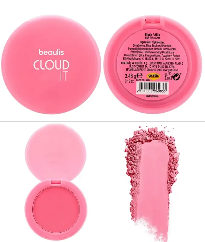 رژگونه ابری بیولیس - 668 pink soft