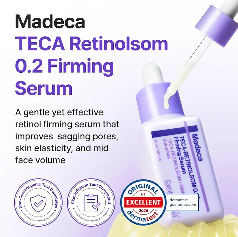 سرم سفت‌کننده و ضدچروک سنتلا ۲.۰+ سنتلیان ۲۴ مدل Madeca TECA Retinol-Zome