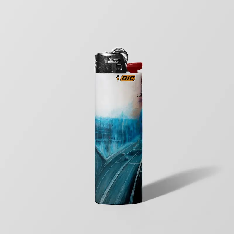 فندک BIC اورجینال سایز بزرگ طرح Radiohead OK Computer