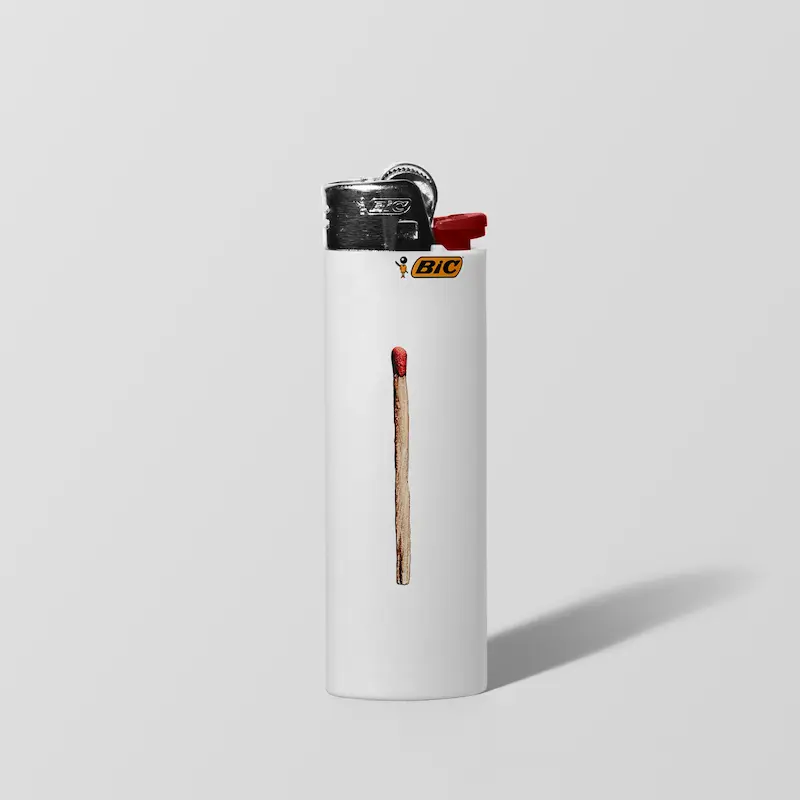 فندک BIC اورجینال سایز بزرگ طرح Rammstein 01