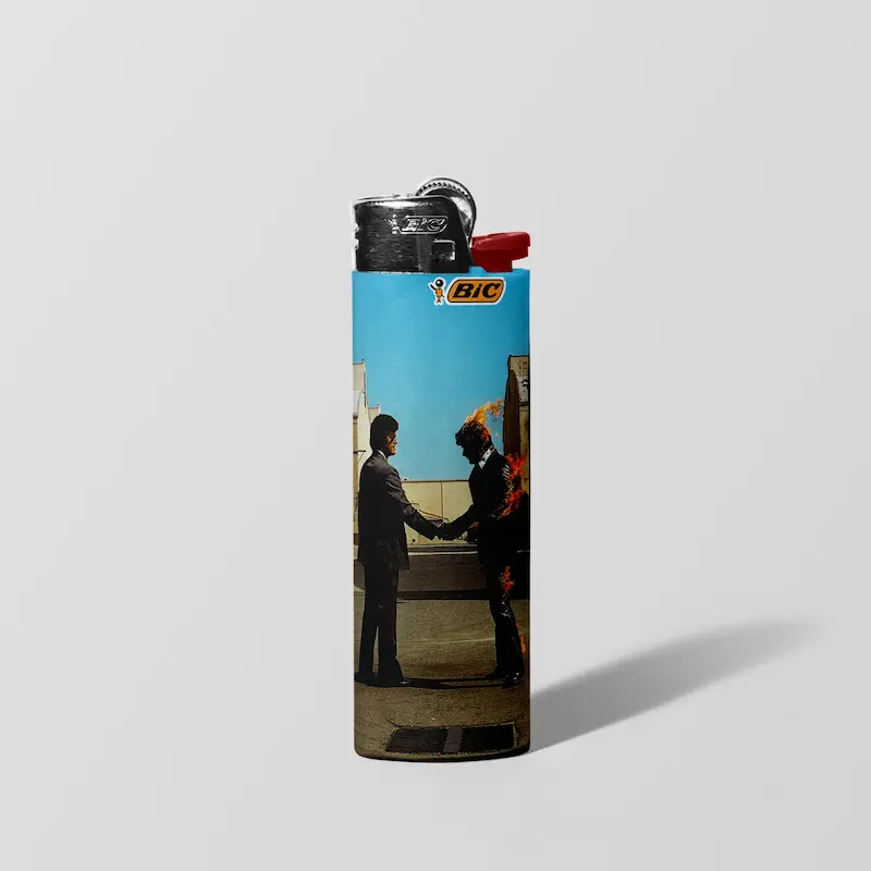 فندک BIC اورجینال سایز بزرگ طرح Wish You Were Here Pink Floyd 01