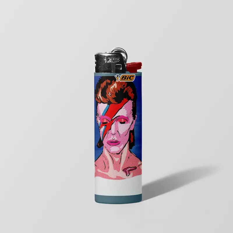فندک BIC اورجینال سایز بزرگ طرح David Bowie 01