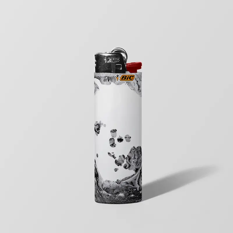 فندک BIC اورجینال سایز بزرگ طرح A Moon Shaped Pool Radiohead 01