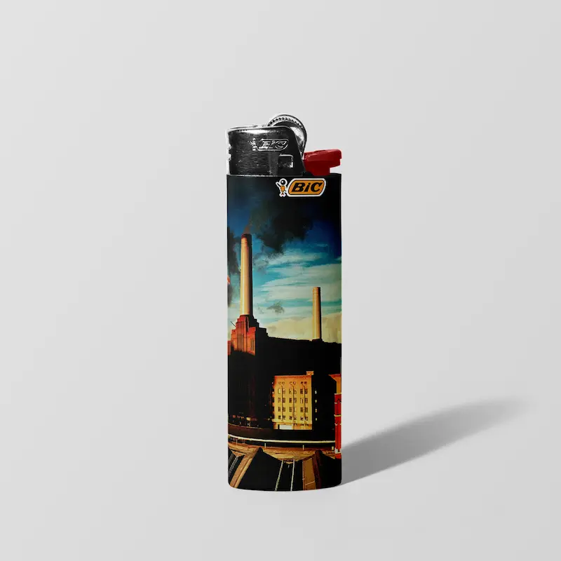فندک BIC اورجینال سایز بزرگ طرح Animals Pink Floyd 01