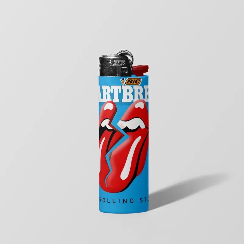 فندک BIC اورجینال سایز بزرگ طرح The Rolling Stones 01