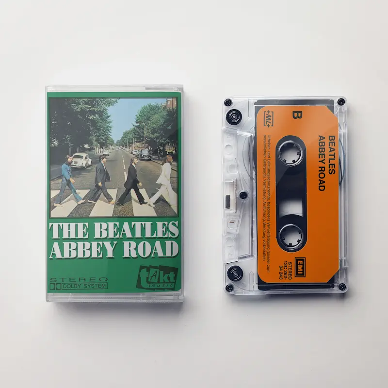 کاست آلبوم The Beatles - Abbey Road نمای جلو