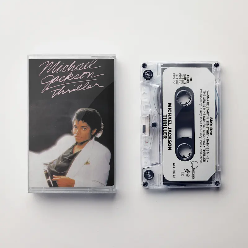 کاست آلبوم Michael Jackson - Thriller نمای جلو
