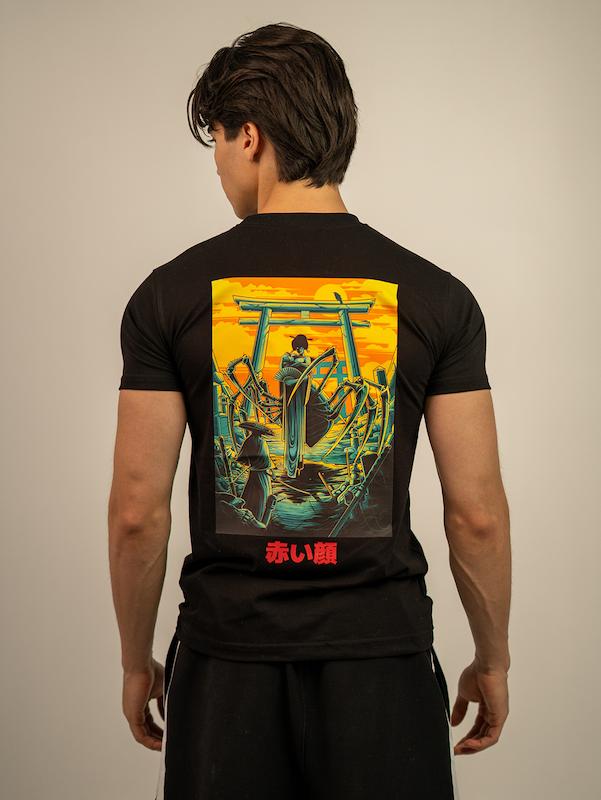 T shirt black spider