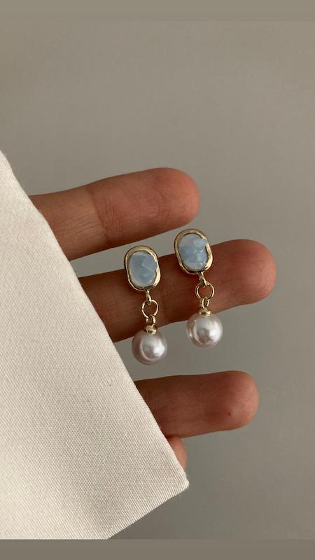 گوشواره سنگ ابی جدید