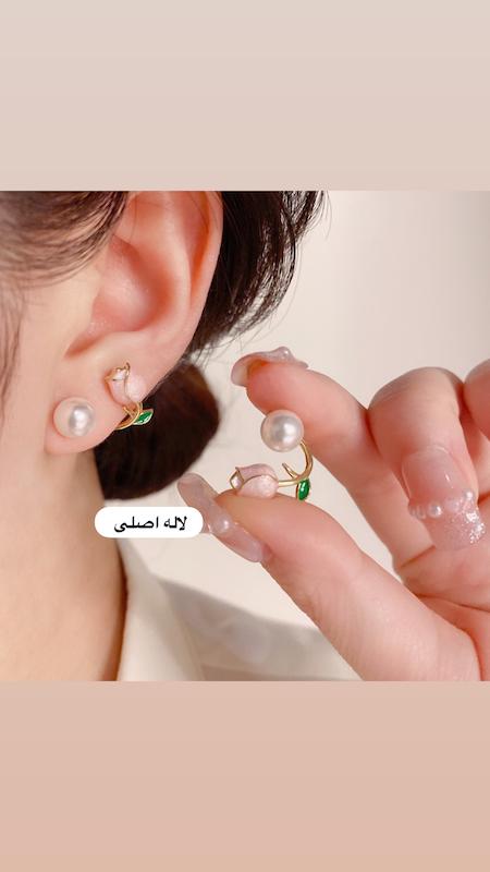 کالکشن گوشواره های صورتی