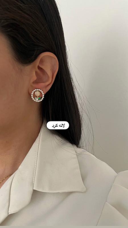 کالکشن گوشواره های صورتی