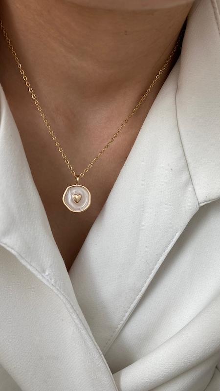 گردنبند قلب فسیل