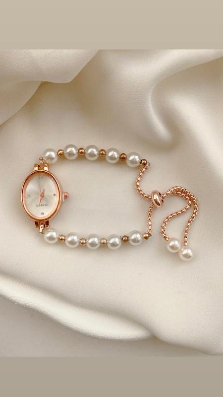 ساعت مرواریدی بیضی 