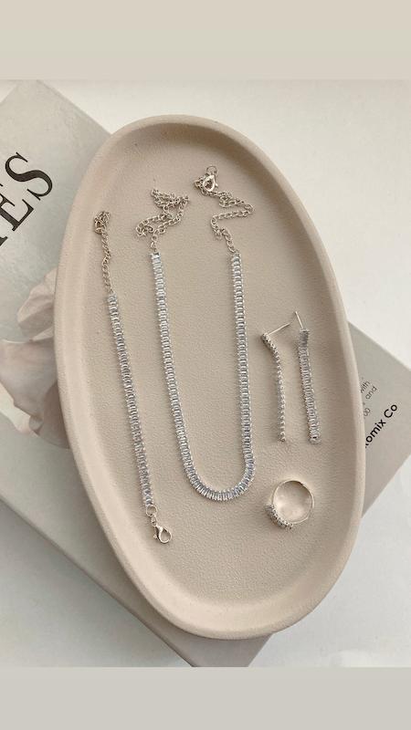 ست تنیسی ابکاری نقره