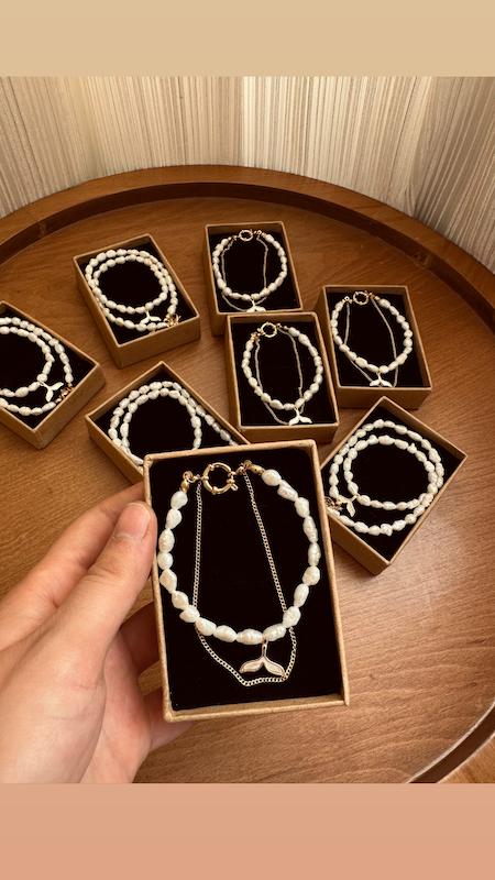 ست مروارید پرورشی آویز وال