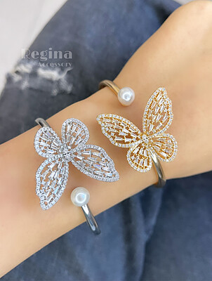 دستبند پروانه جواهری