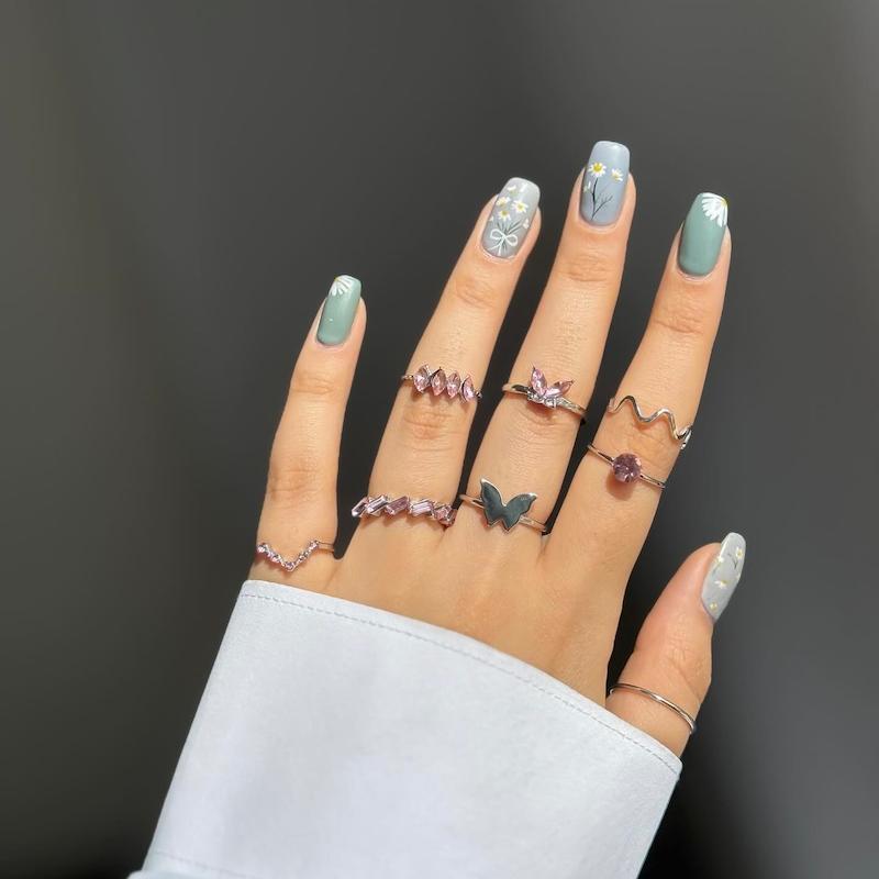 پک انگشتر butterfly نگین صورتی