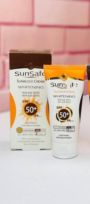 ضدآفتاب رنگی سان سیف SPF+50(بژ روشن)