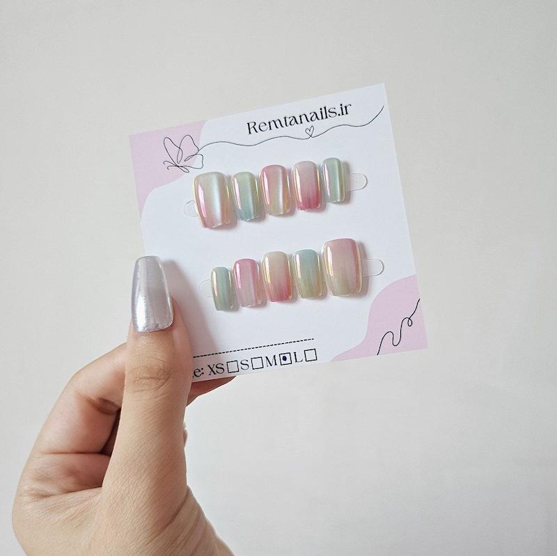 طرح آیس دو رنگ آب‌نباتی