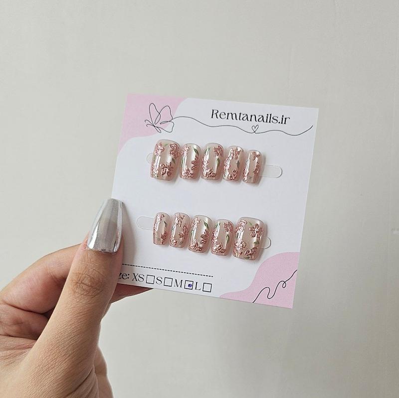 طرح آیس رزگلد گلدار