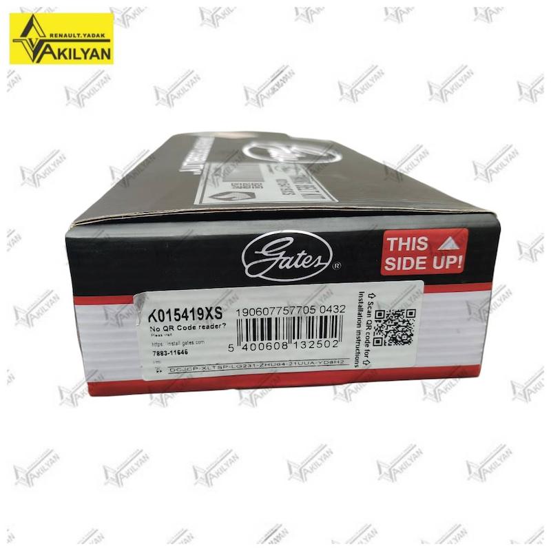 کیت تسمه تایم دنا توربو، کیت تایم دنا پلاس توربو، تسمه تایم گیتس، کیت تایم Gates، کیت K015419XS، تسمه 5419XS، کیت تایم EF7 توربو، سفت کن تسمه تایم دنا، هرزگرد تسمه تایم دنا، PowerGrip گیتس
