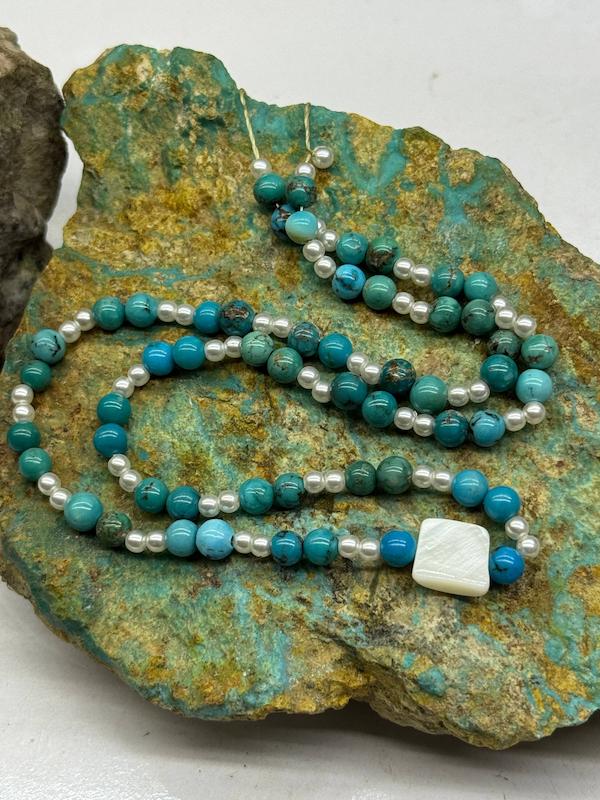 گردنبند فیروزه ای