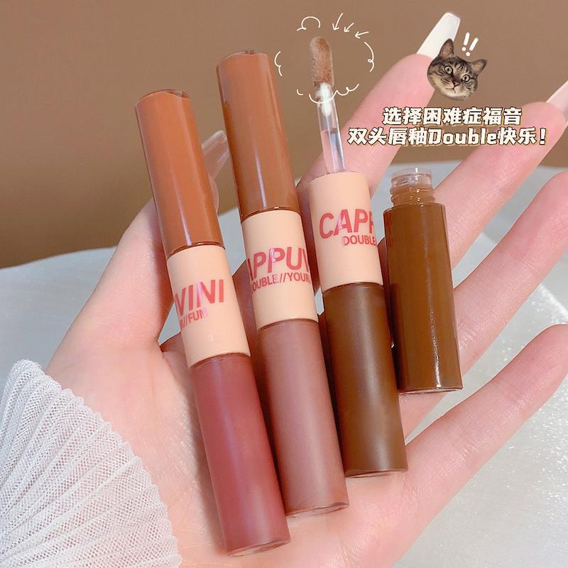 پک رژ مات و لیپ گلاس دوسر cappuvini