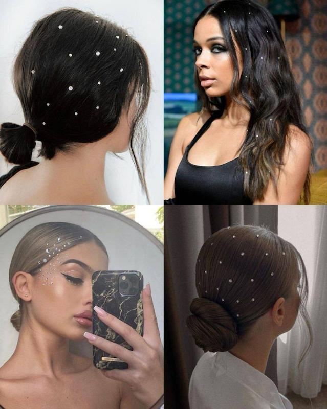 نگین چسبی میکاپ و مو و ناخن و پیرسینگ بینی فیک