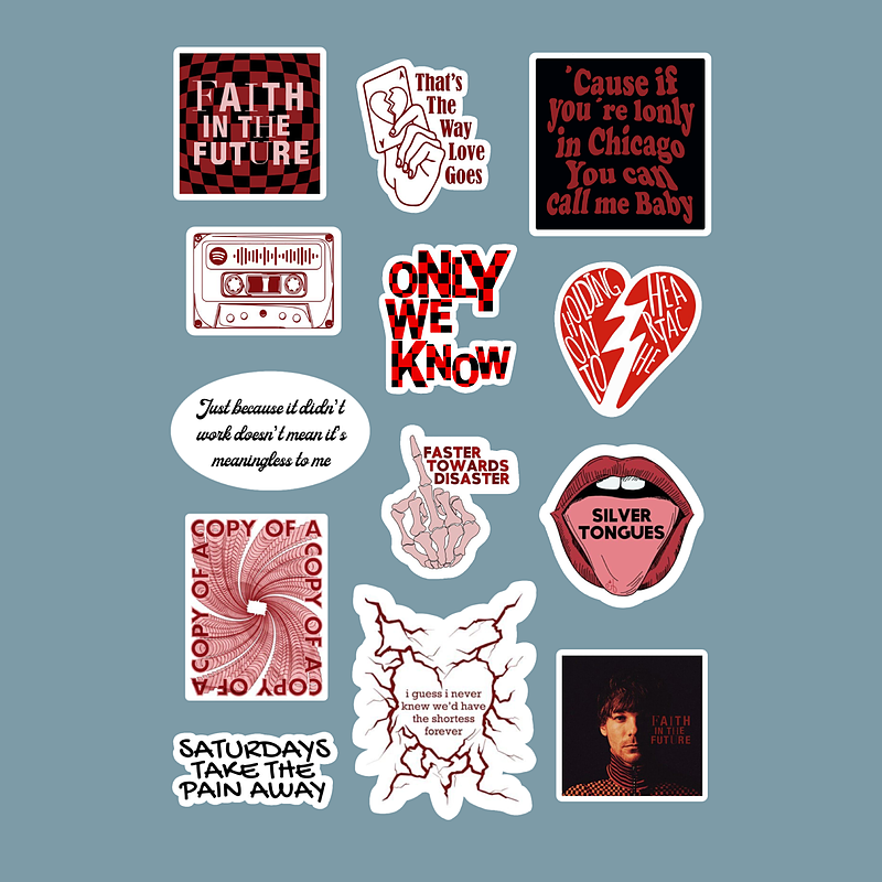 استیکر Louis Tomlinson - faith in the future کد 1220