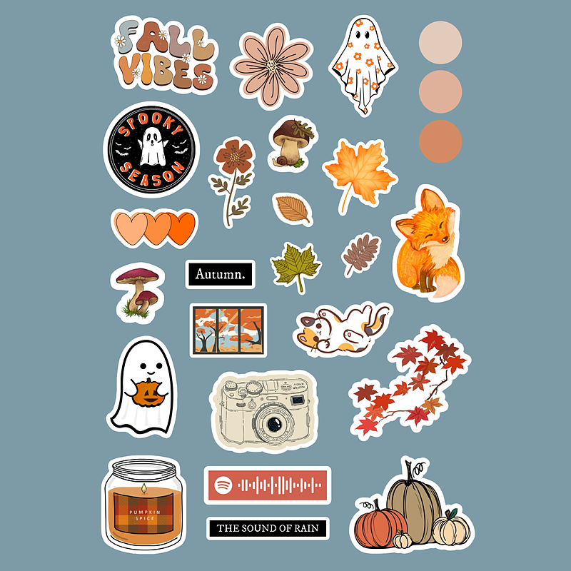 استیکر fall / autumn کد 1239