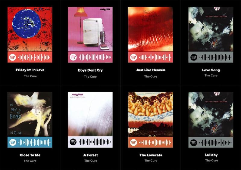 پک اسپاتیفای‌کارت ۸تایی The cure