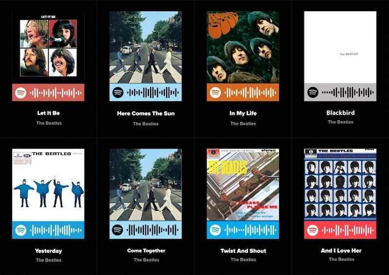 پک اسپاتیفای‌کارت ۸تایی The beatles