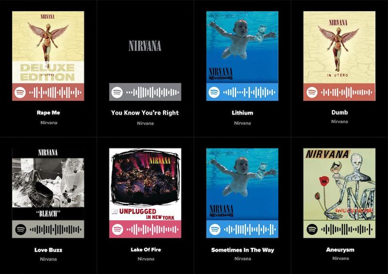 پک اسپاتیفای‌کارت ۸تایی Nirvana