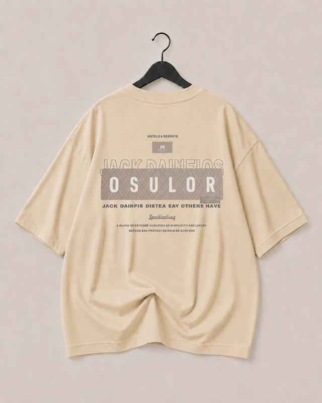 تیشرت دو نخ کرمی OSOLUR | کد 83 (عمده)