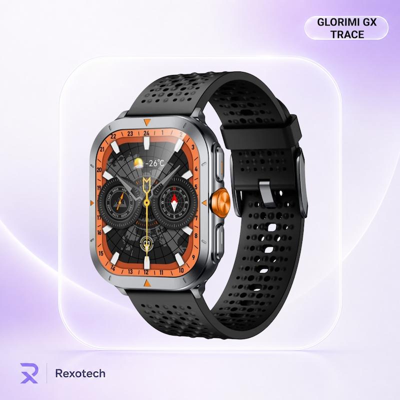 ساعت هوشمند گلوریمی Glorimi GX Trace  نمایشگر AMOLED GPS داخلی مکالمه بلوتوثی و باتری ۱۰ روزه
