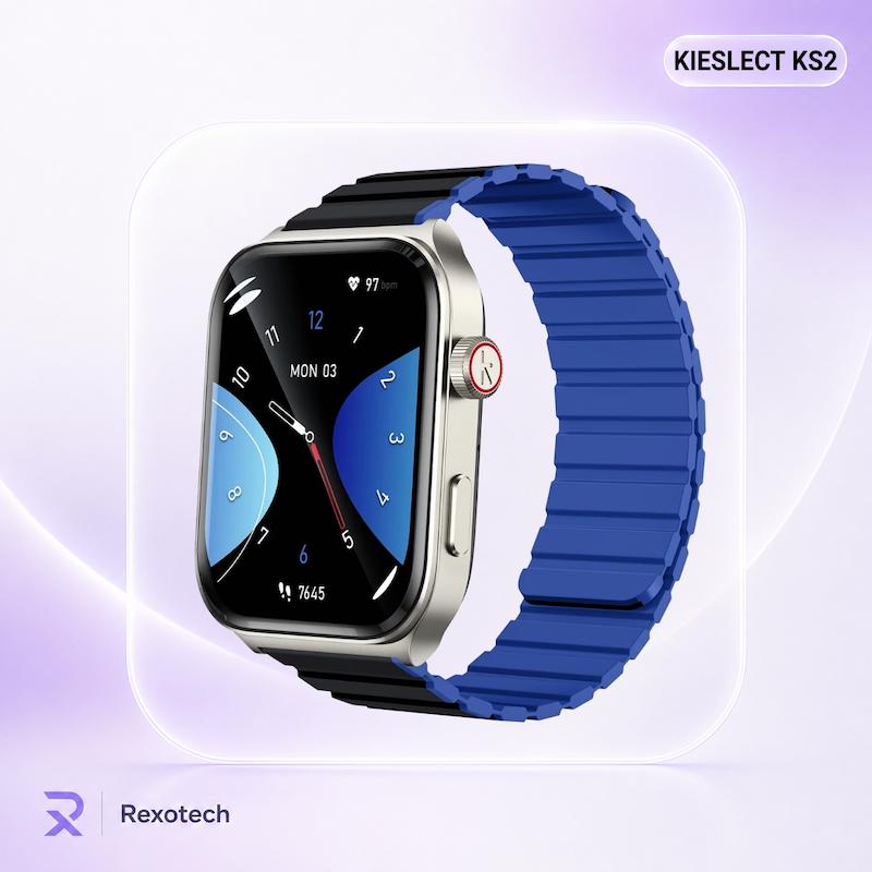 ساعت هوشمند کیسلکت Kieslect KS2 نمایشگر AMOLED 2.01 اینچ مکالمه بلوتوثی پایش سلامت و باتری ۹ روزه