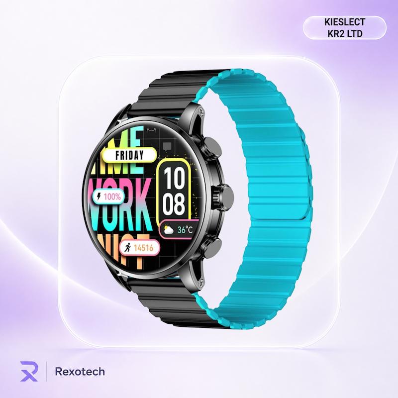 ساعت هوشمند کیسلکت مدل Kieslect KR2 LTD نسخه Global نمایشگر AMOLED مکالمه بلوتوثی و پایش سلامت