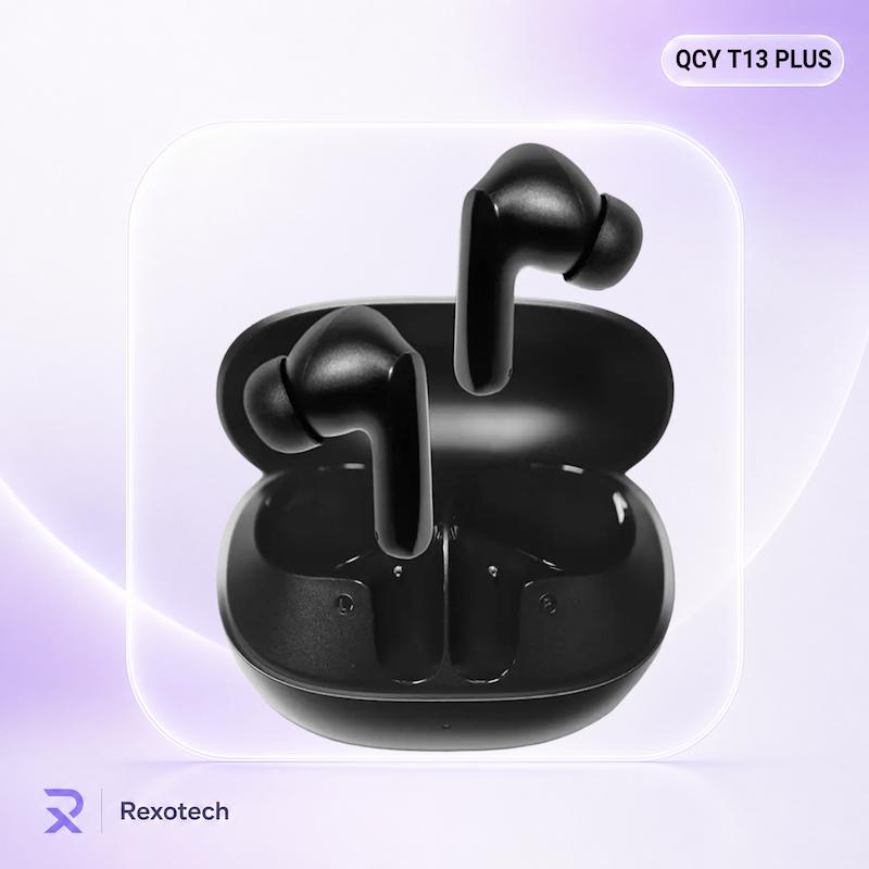 هندزفری بلوتوثی کیو سی وای QCY T13 Plus با بلوتوث 5.1، فناوری ENC، درایور 7.2 میلی‌متری و شارژدهی تا 40 ساعت
