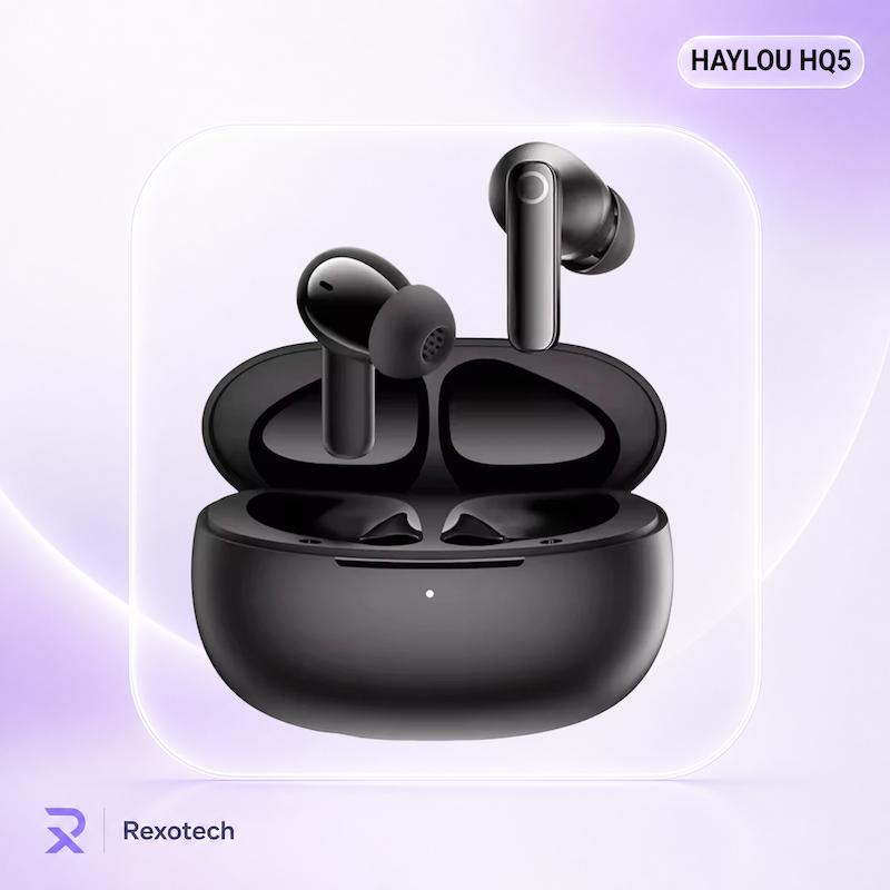 هندزفری بلوتوثی هایلو Haylou HQ5 نویز کنسلینگ ANC 40 دسی‌بل درایور 12 میلی‌متری و شارژدهی 30 ساعت