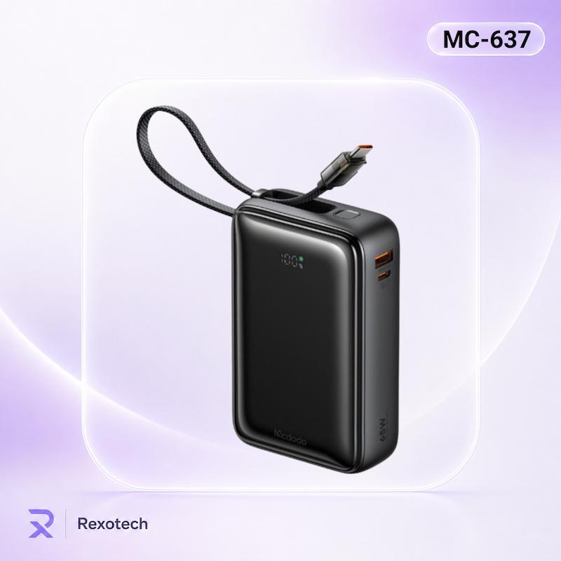 پاوربانک مک‌دودو مدل MC-637 ظرفیت 20000 میلی‌آمپر ساعت