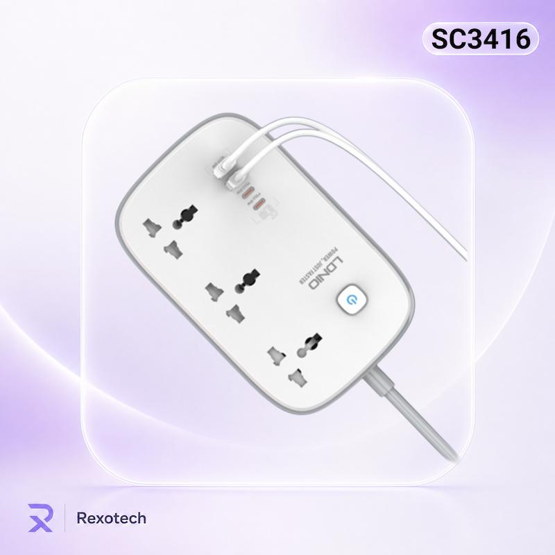 چند راهی برق 65W الدینیو مدل SC3416