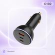 شارژر فندکی 160W الدینیو مدل C102 به همراه کابل USB-C