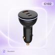 شارژر فندکی 160W الدینیو مدل C102 به همراه کابل USB-C