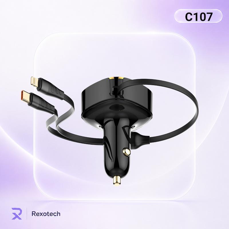 شارژر فندکی 30W الدینیو مدل C107