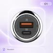 شارژر فندکی 36W الدینیو مدل C1 به همراه کابل USB-C