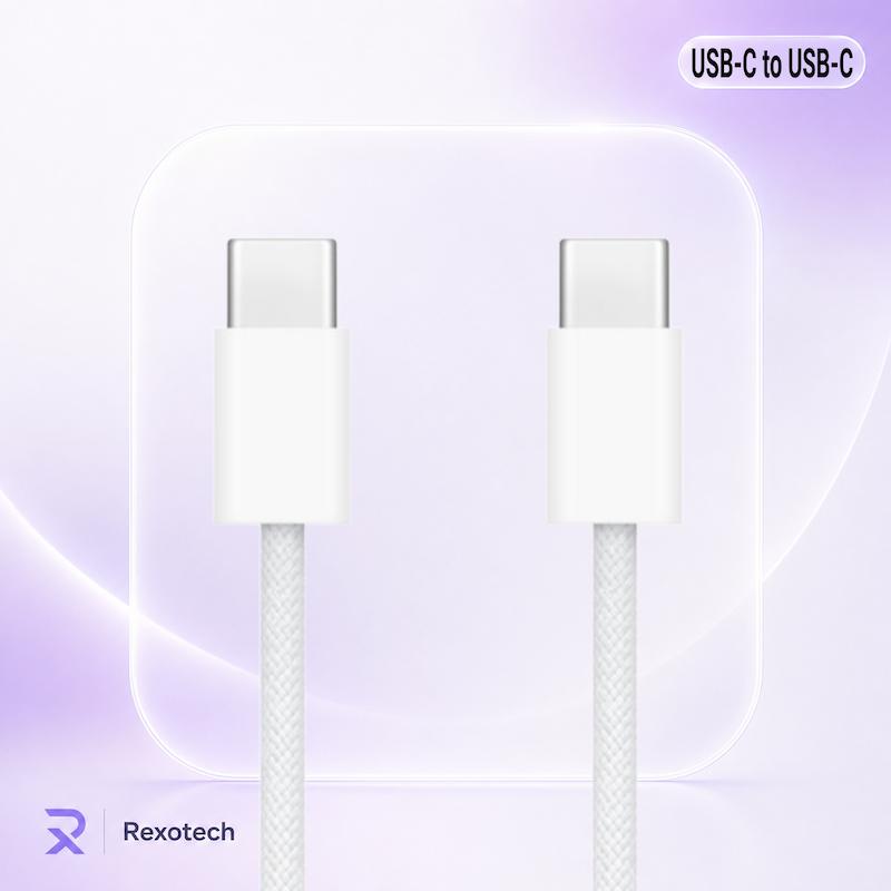کابل شارژ دو سر Type-C اپل (مناسب آیفون 15 به بالا) | توان 60 وات 60W به طول ۱ متر
