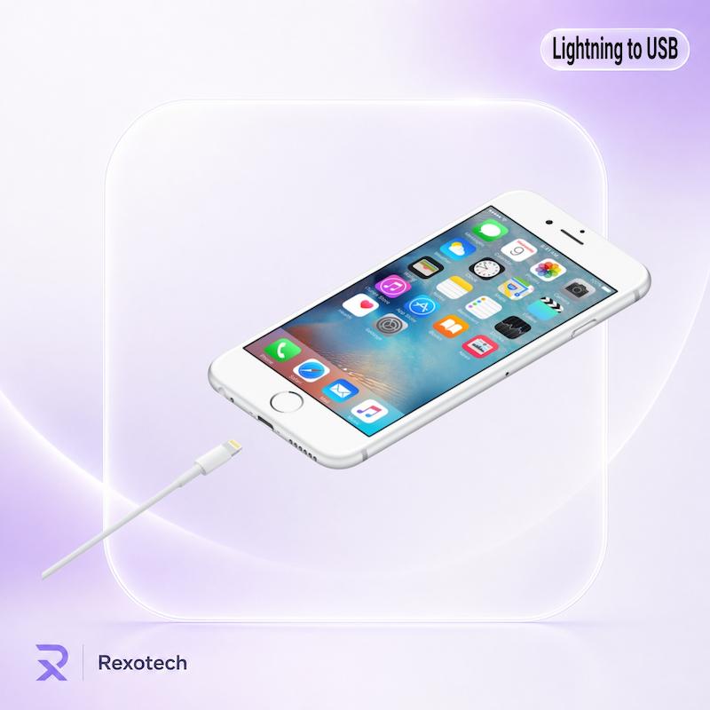 کابل شارژ USB به Lightning اپل به طول ۱ متر