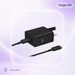 شارژر دیواری 45 وات سامسونگ اورجینال با کابل USB-C مدل 45W USB-C