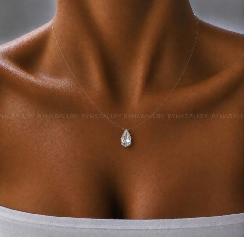 گردنبند نگین سواروسکی اشکی